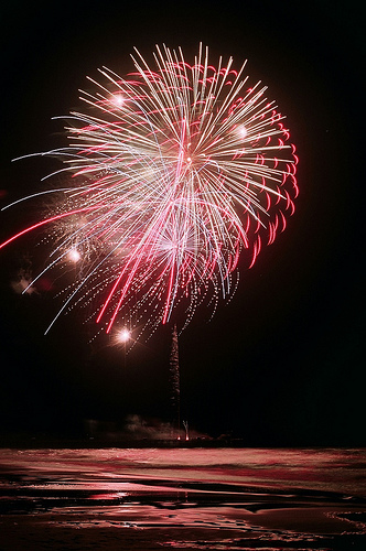 4th of July Fireworks Launched from the Bogue Inlet Pier